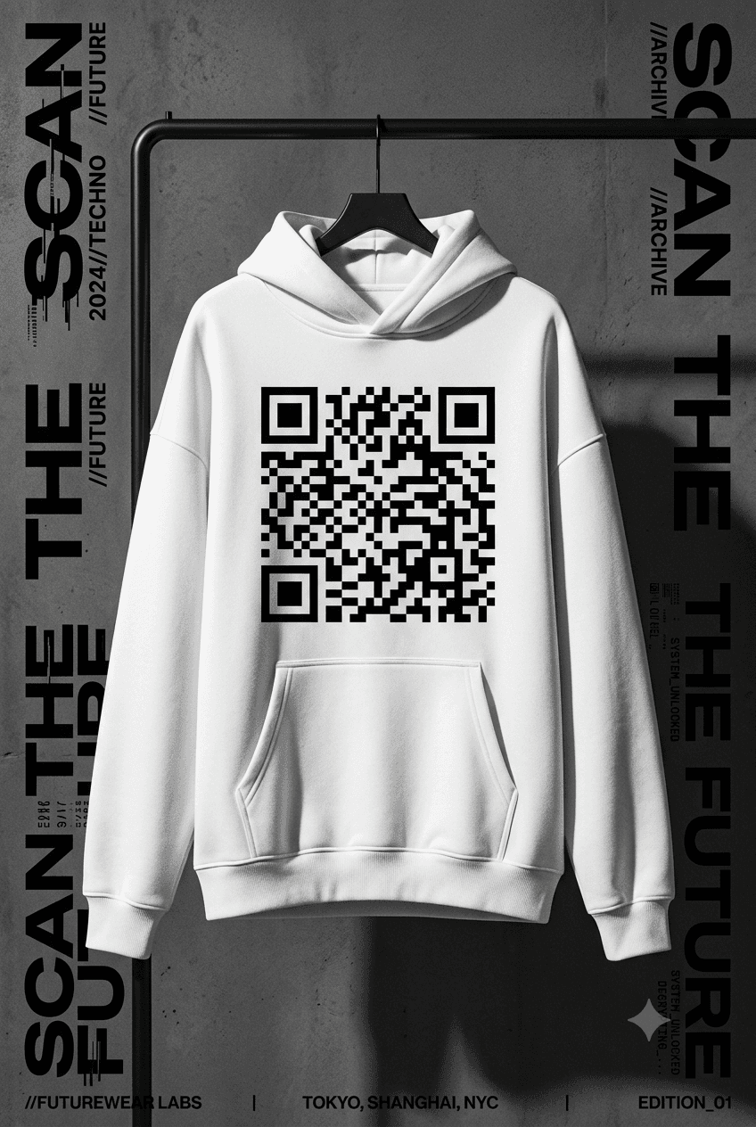 Bluza Oversize z Kodem QR - Futurewear
