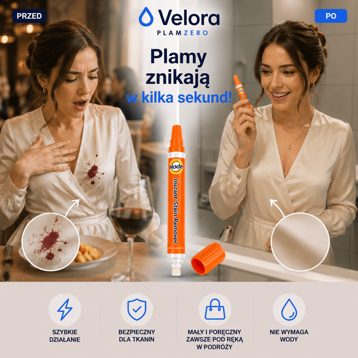 Velora PlamZero - kieszonkowy preparat do usuwania plam